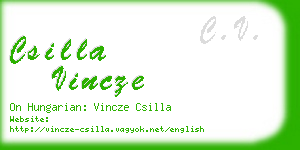 csilla vincze business card